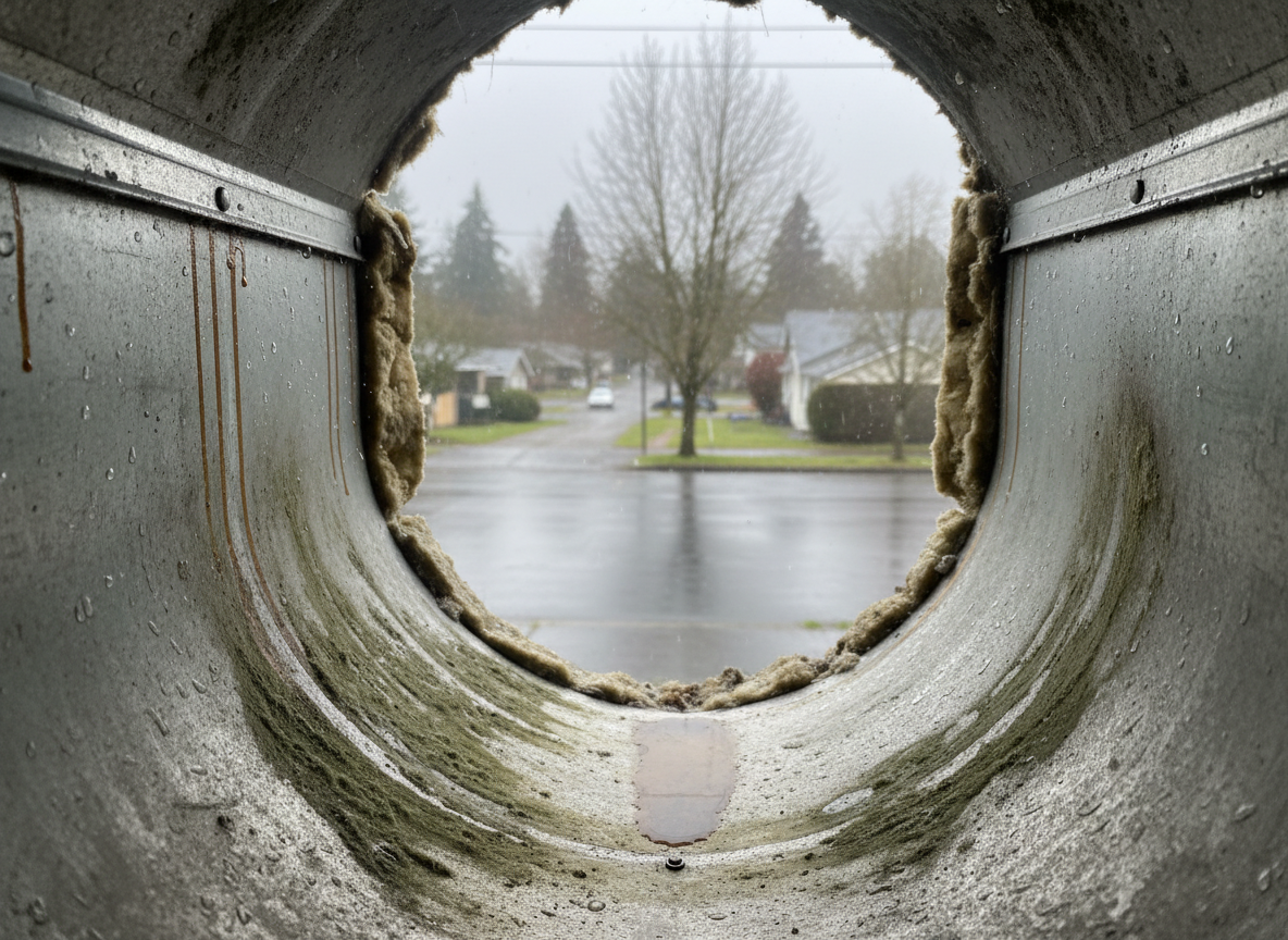 Signs of Moisture Issues in Ducts After a Wet Gresham Winter